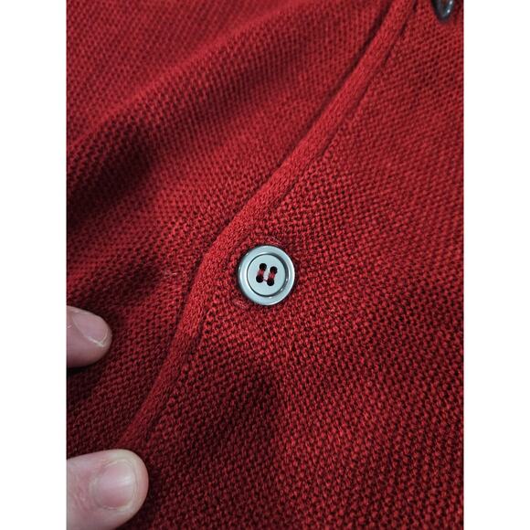 Vintage Milford Sportswear Red Maroon Cardigan Sweater Men's Size XL Made in USA - Picture 9 of 10